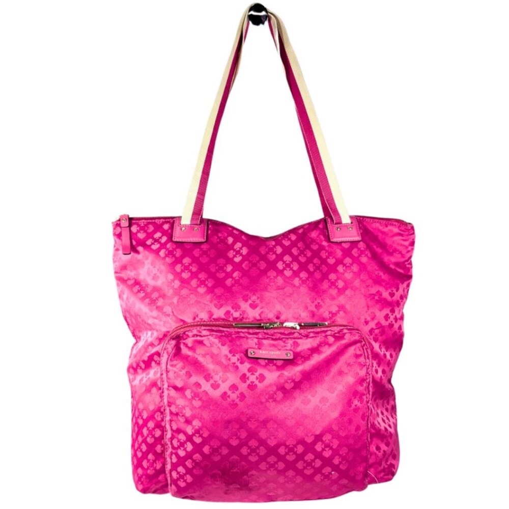 Kate Spade Bon Voyage Pink Nylon Large Packable Tote Bag
